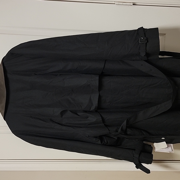 New Men size 52 all-weather coat black with lining - Picture 3 of 8